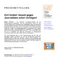 DJV fordert: Gewalt gegen Journalisten sofort verfolgen!