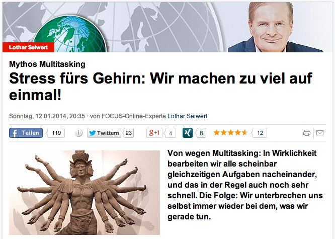 Prof. Dr. Lothar Seiwert mit eigener Kolumne auf FOCUS ONLINE
