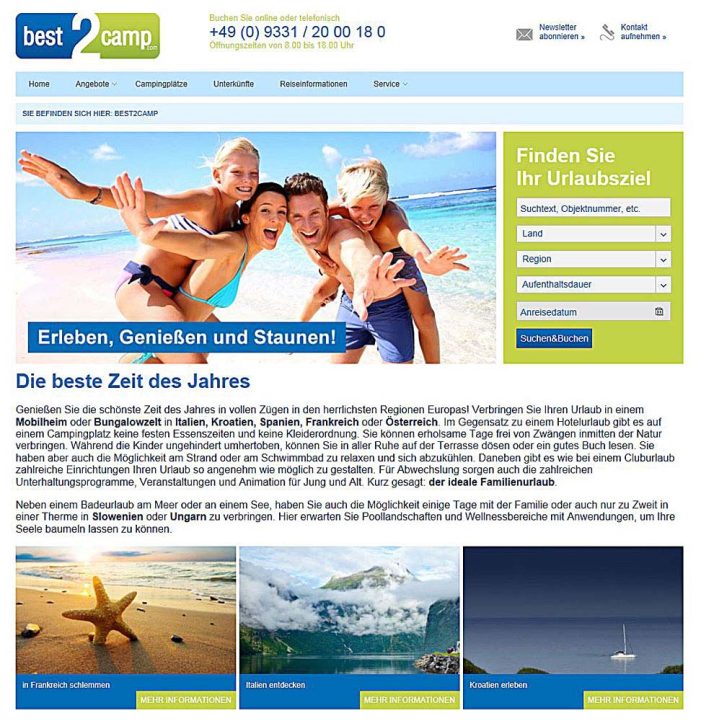 best2camp organisiert den perfekten Familienurlaub
