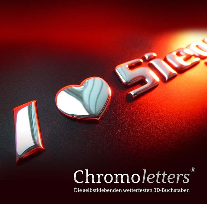 3D-Buchstaben „Chromoletters“: Eleganz in Chrom für Werbung und mehr…