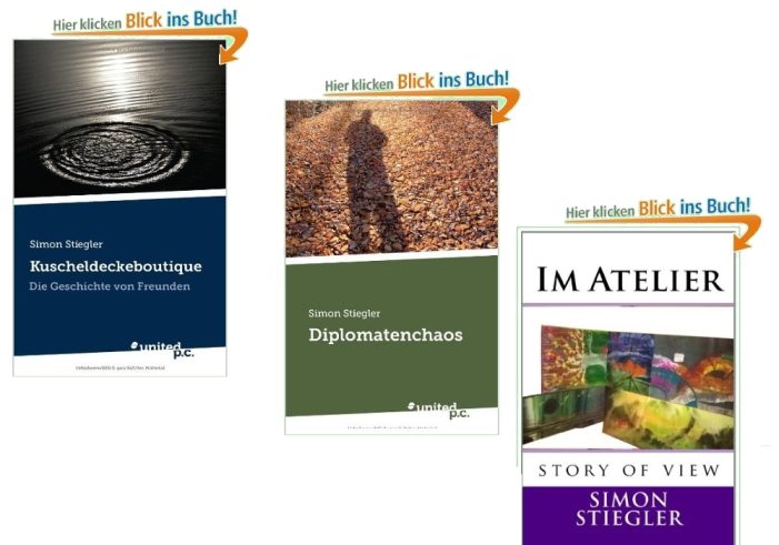 Neue Bücher von Simon Stiegler Kuscheldeckeboutique, Diplomatenchaos und im Atelier begeistern