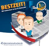 21 Kilometer Papier in 23 Minuten und 50 Sekunden bedrucken? dierotationsdrucker sind offizieller Druckpartner des Firmenläufer-Magazins