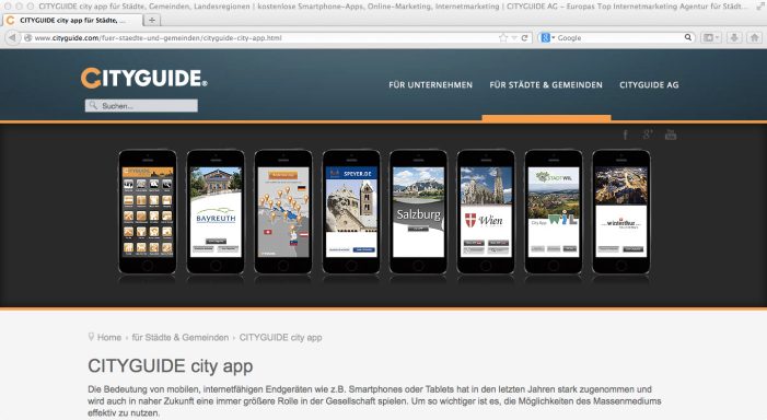 CITYGUIDE relauncht eigene Website: Pionier für kooperatives Städte-Marketing zeigt sich in neuem Look