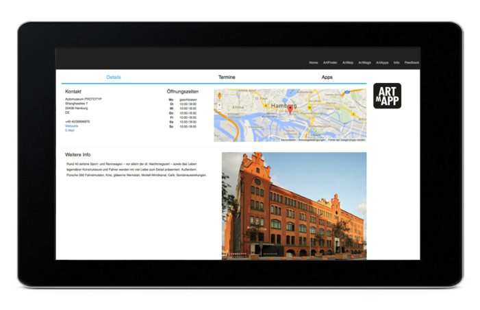 Mit ARTMAPP und CITYGUIDE ganz smart die besten Museen und Galerien entdecken