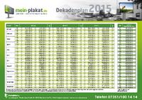 Neuer Terminplan für 2015