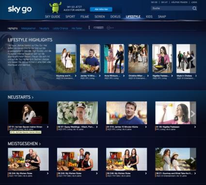 Entertainment, Abenteuer& Reality Shows:
Neuer Lifestyle-Bereich auf Sky Go (FOTO)
