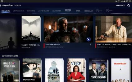 Sky Online startet auf Android-Smartphones und -Tablets (FOTO)