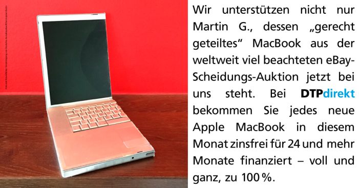 Der bekannteste halbe Mac Deutschlands steht jetzt in Düsseldorf. Bei DTPdirekt. Der bekannteste halbe Mac Deutschlands steht jetzt in Düsseldorf. Bei DTPdirekt.