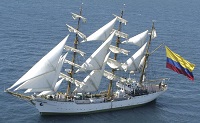 Kolumbianischer Segelstolz auf deutschem Gewässer