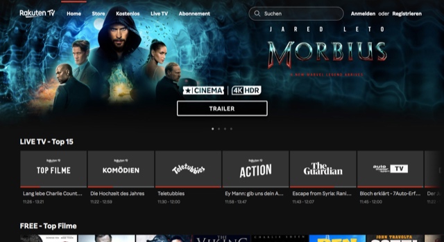 FAST-Kanäle von Rakuten TV jetzt in der Plex App