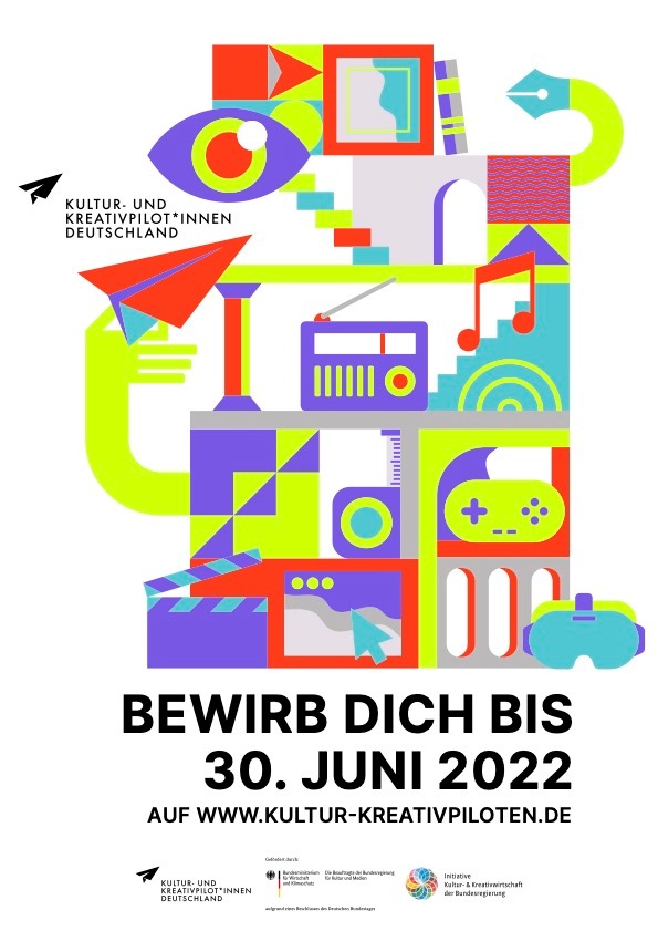 Deutschland sucht Kreativunternehmer*innen! / Bewerbungsphase der Kultur- und Kreativpilot*innen geht noch bis zum 30. Juni (FOTO)