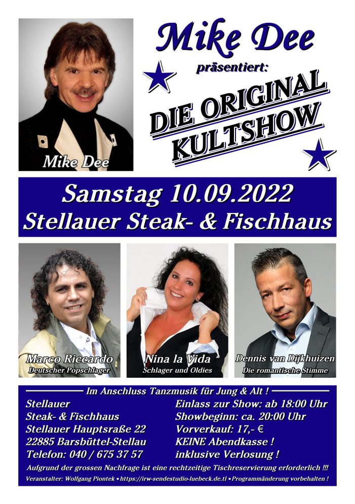 Mike Dee und seine Original Kultshow sind wieder da