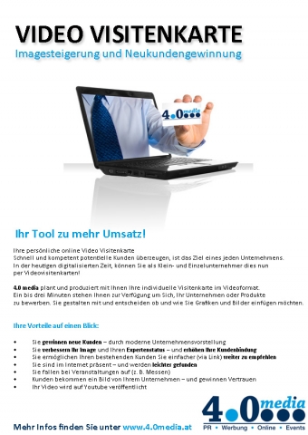 Video Visitenkarte – Tool zur Imagesteigerung und Neukundenakquise