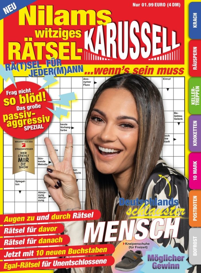 „Wer stiehlt mir die Show?“ strahlt mit hervorragenden 20,1 Prozent Marktanteil am Dienstag, Nilam Farooq gewinnt das Staffel-Finale und ihr eigenes Rätselheft (FOTO)