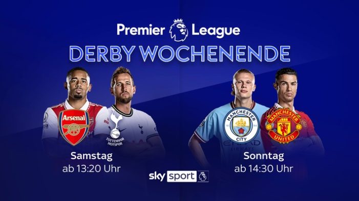 Das North London Derby am Samstag und das Manchester Derby im „Match of the Week“ am Sonntag! Die Premier League live und exklusiv bei Sky (FOTO)