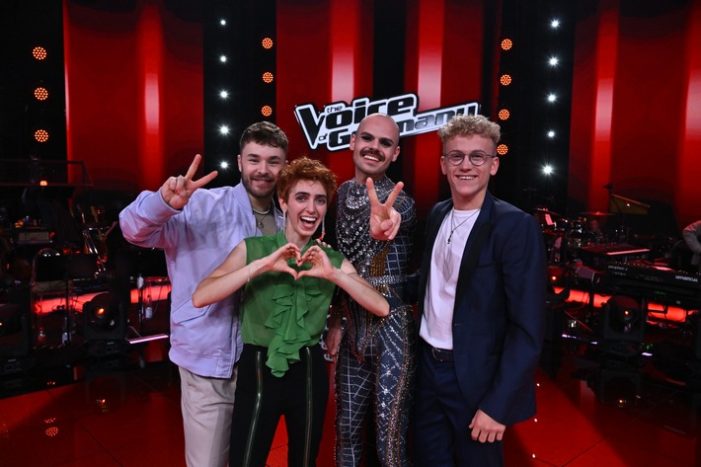 Anny Ogrezeanu, Julian Pförtner, Tammo Förster und Basti Schmidt stehen im „The Voice“-Finale am Freitag / 4,81 Millionen Zuschauer:innen sehen das Halbfinale (FOTO)