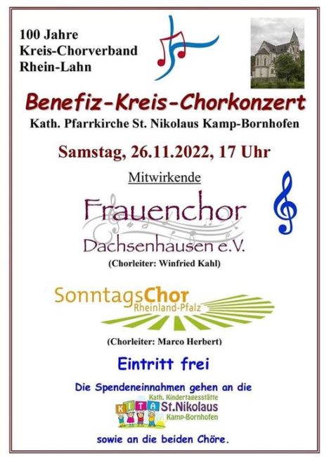 Chorkonzert zum Jubiläum Chorkonzert zum Jubiläum