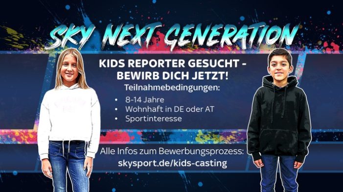 Kinderreporter gesucht – Sky Next Generation geht am 21. Januar 2023 in die nächste Runde (FOTO)
