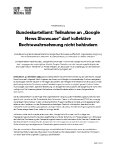 Bundeskartellamt: Teilnahme an„Google News Showcase“ darf kollektive Rechtewahrnehmung nicht behindern Bundeskartellamt: Teilnahme an„Google News Showcase“ darf kollektive Rechtewahrnehmung nicht behindern