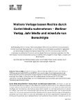 Weitere Verlage lassen Rechte durch Corint Media wahrnehmen– Berliner Verlag, Jahr Media und mixed.de nun Berechtigte
