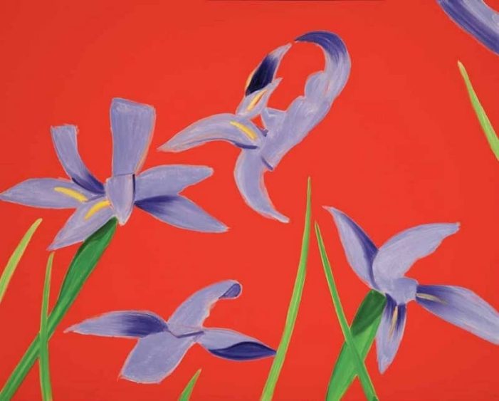 Alex Katz Flowers: Purple Irises -Yellow Flags | FRANK FLUEGEL GALERIE