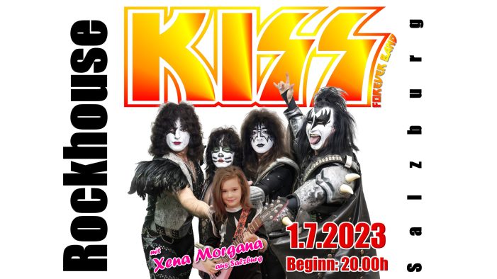 Gemeinsamer Auftritt von Xena Morgana und der KISS Forever Band auf Live-Konzert in Salzburg