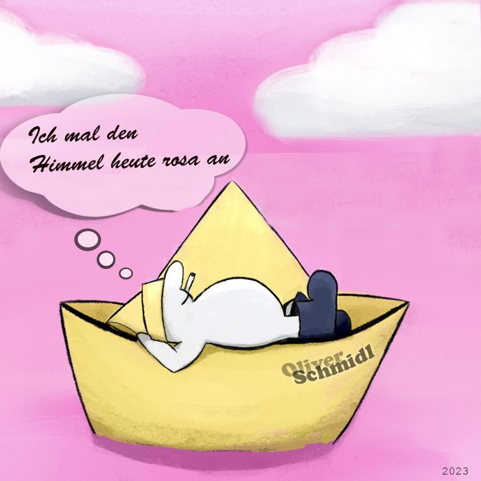 Ich mal den Himmel heute rosa an – behauptet musikalisch Oliver Schmidl