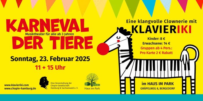 Karneval der Tiere – eine klangvolle Clownerie mit KLAVIERIKI