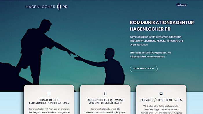 HAGENLOCHER PR präsentiert neue Website