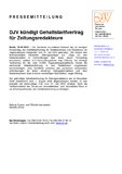 DJV kündigt Gehaltstarifvertrag für Zeitungsredakteure