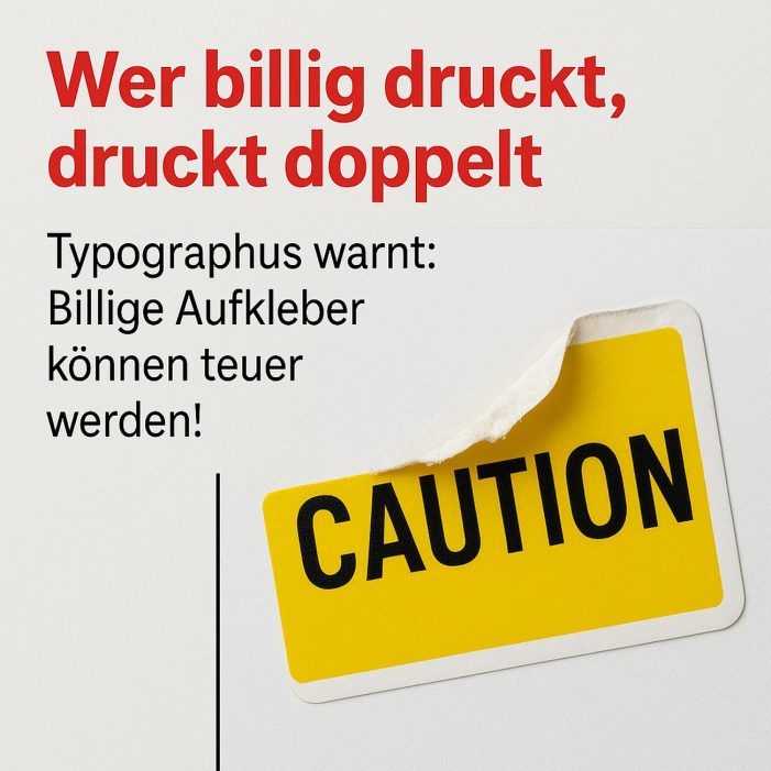 Wer billig druckt, druckt doppelt: Berliner Druckerei warnt vor Aufkleber-Fallen