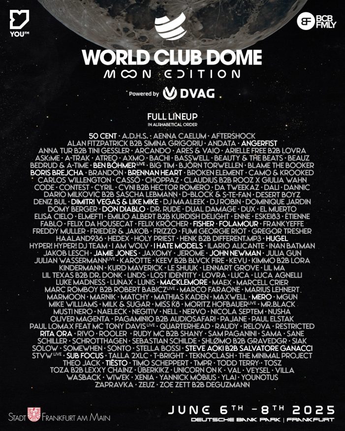 WORLD CLUB DOME 2025: Die Moon Edition hebt ab – Line-up der Superlative veröffentlicht