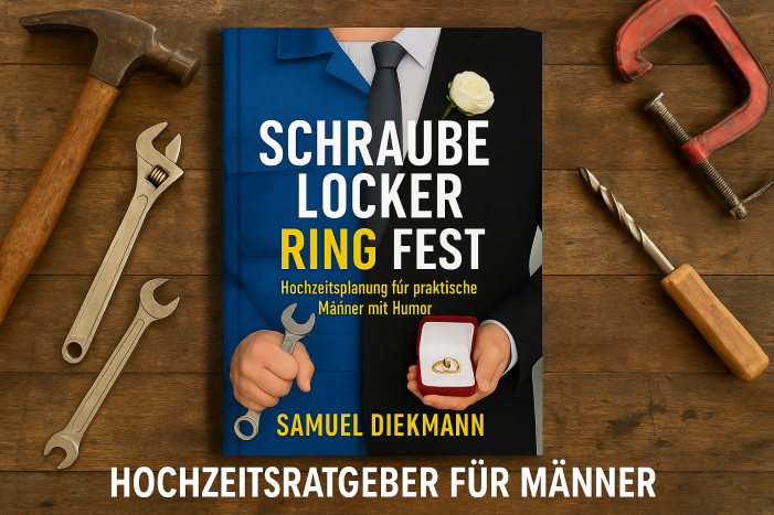 „Schraube locker – Ring fest“ – Der erste Hochzeitsratgeber, der Männer wirklich abholt