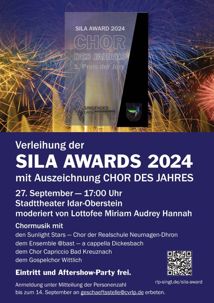 Verleihung der SILA Awards 2024 – eine Auszeichnung für besonderes Engagement in der Chorkultur Verleihung der SILA Awards 2024 – eine Auszeichnung für besonderes Engagement in der Chorkultur