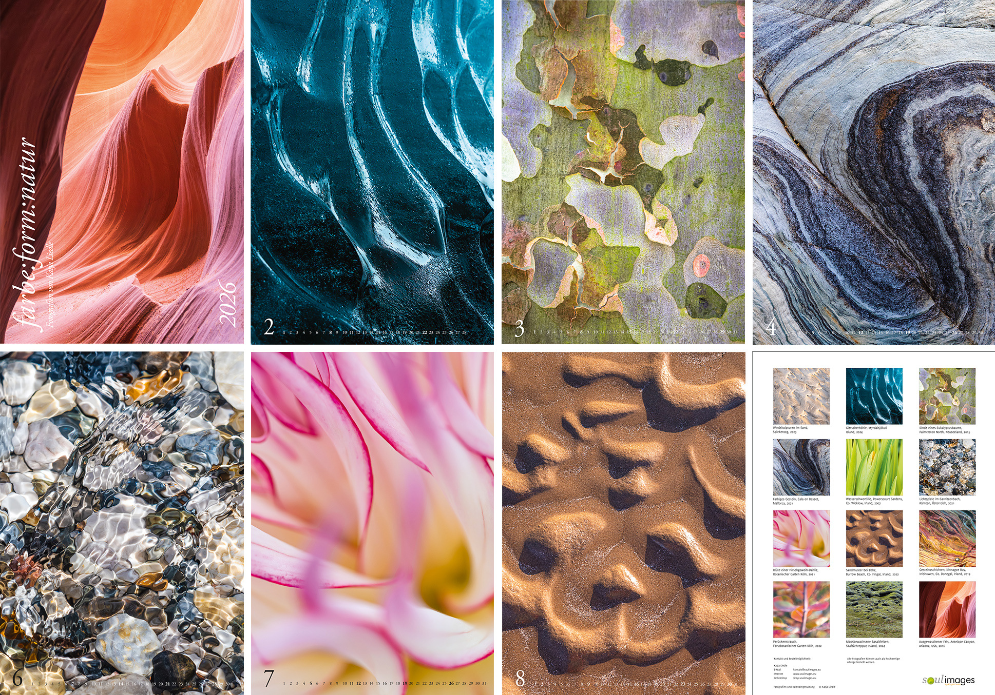 Neuer Kunstkalender 2026 von Katja Liedle: „farbe:form:natur“ zeigt die Poesie der Natur im Detail