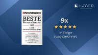 HAGER Executive Consulting zum neunten Mal ausgezeichnet: WirtschaftsWoche kürt die Personalberatung erneut zu den „Besten Personalberatern 2025“ HAGER Executive Consulting zum neunten Mal ausgezeichnet: WirtschaftsWoche kürt die Personalberatung erneut zu den „Besten Personalberatern 2025“