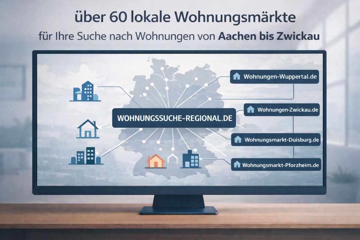 Digitale Wohnungssuche regional: lokale Portale verbinden Suchende und Vermieter vor Ort