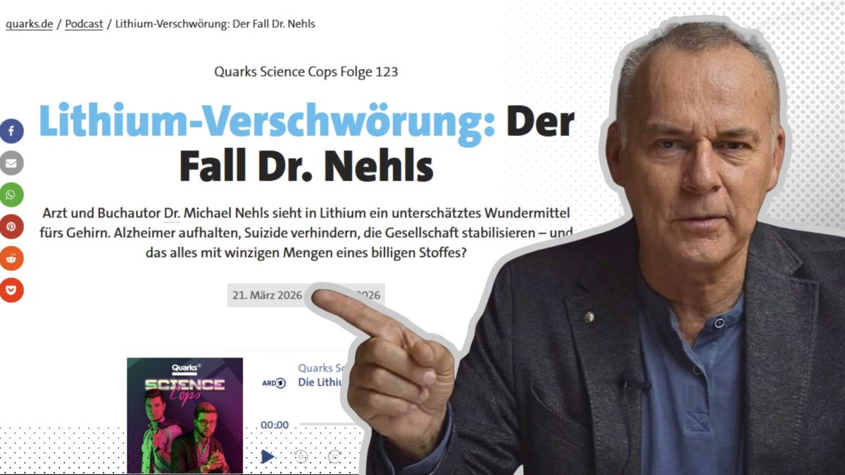 Dr. Nehls an die Quarks „Science-Cops“: Reden wir öffentlich. Dr. Nehls an die Quarks „Science-Cops“: Reden wir öffentlich.
