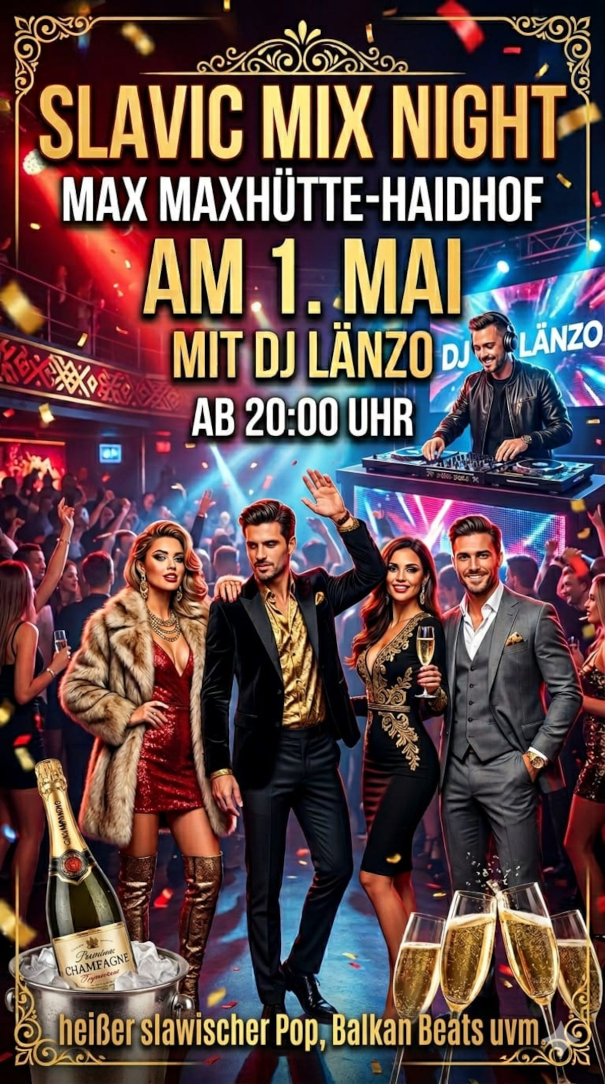 Slavic Mix Night 1.5.26: DJ Länzo bringt internationale Hits und heiße Balkanbeats ins MAX Cocktails & More