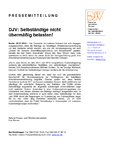 DJV: Selbständige nicht übermäßig belasten!