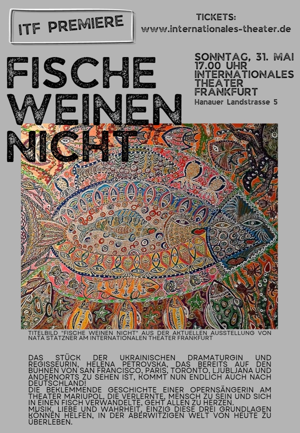Ukrainische Kunst im Internationalen Theater Frankfurt – Einladung zur Theaterpremiere & Kunstausstellung