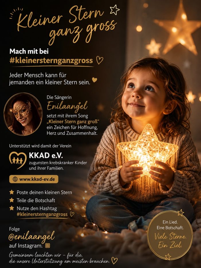 Enilaangel startet emotionales Instagram-Projekt im Zeichen der Hoffnung für krebskranke Kinder Enilaangel startet emotionales Instagram-Projekt im Zeichen der Hoffnung für krebskranke Kinder