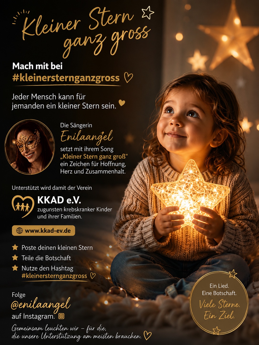 Enilaangel startet emotionales Instagram-Projekt im Zeichen der Hoffnung für krebskranke Kinder