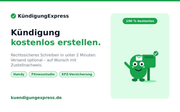 Neu bei KündigungExpress: Optionaler Postversand mit Zustellnachweis