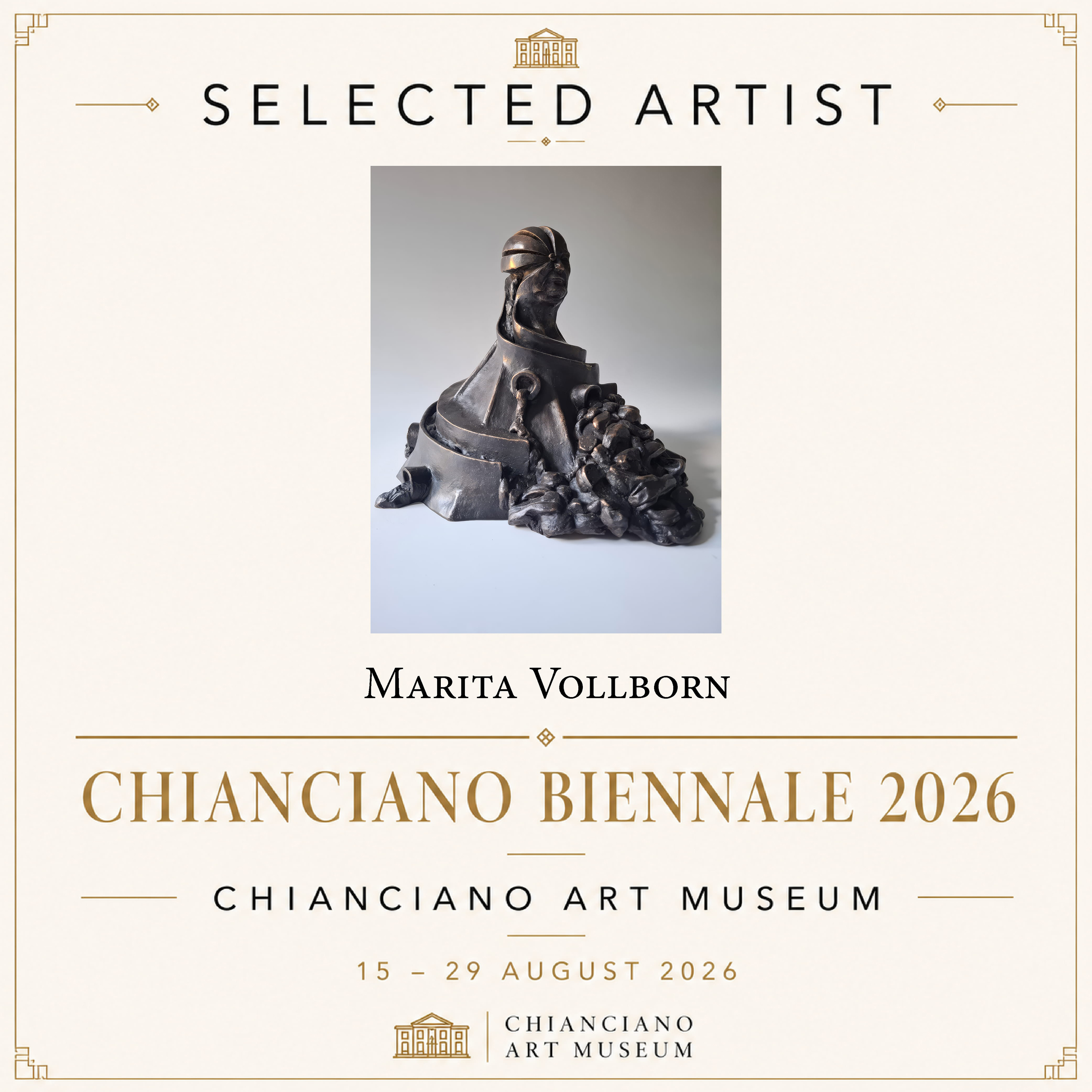 Marita Vollborn präsentiert „ARES“ auf der Chianciano Biennale 2026