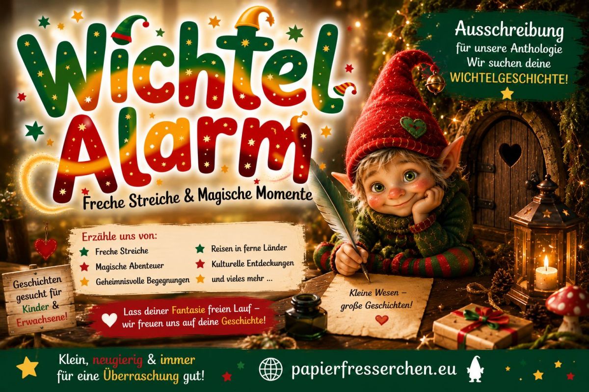 Wenn kleine Wichtel große Geschichten erleben – neue Anthologie sucht fantasievolle Beiträge Wenn kleine Wichtel große Geschichten erleben – neue Anthologie sucht fantasievolle Beiträge