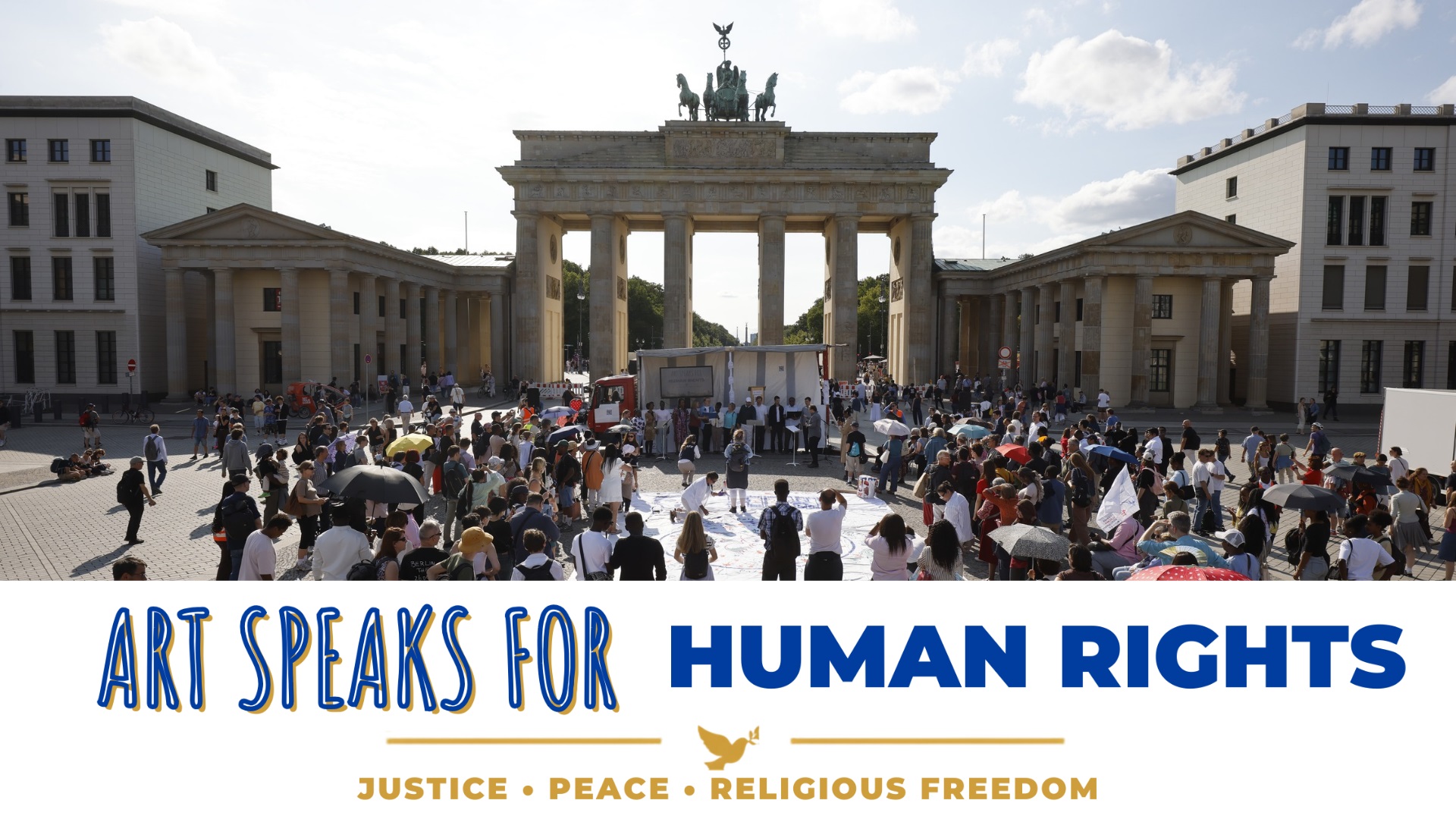 „Art Speaks for Human Rights“: Berliner Kunstaktion fordert Religionsfreiheit und Rechtsstaatlichkeit