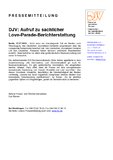 DJV: Aufruf zu sachlicher