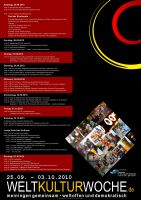 Programm der ersten Weltkulturwoche in Meiningen im Kunsthaus vorgestellt.