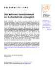 DJV kritisiert Gesetzentwurf zur Leiharbeit als untauglich DJV kritisiert Gesetzentwurf zur Leiharbeit als untauglich